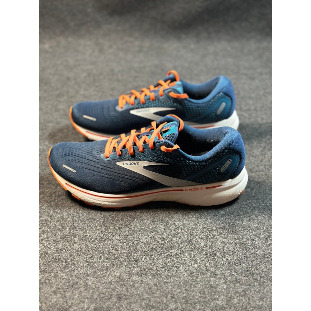 Brooks Ghost 14 Mens Running Shoes Blue Orange 1103691D464 - Picture 3 of 13
